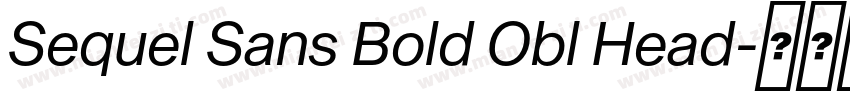 Sequel Sans Bold Obl Head字体转换